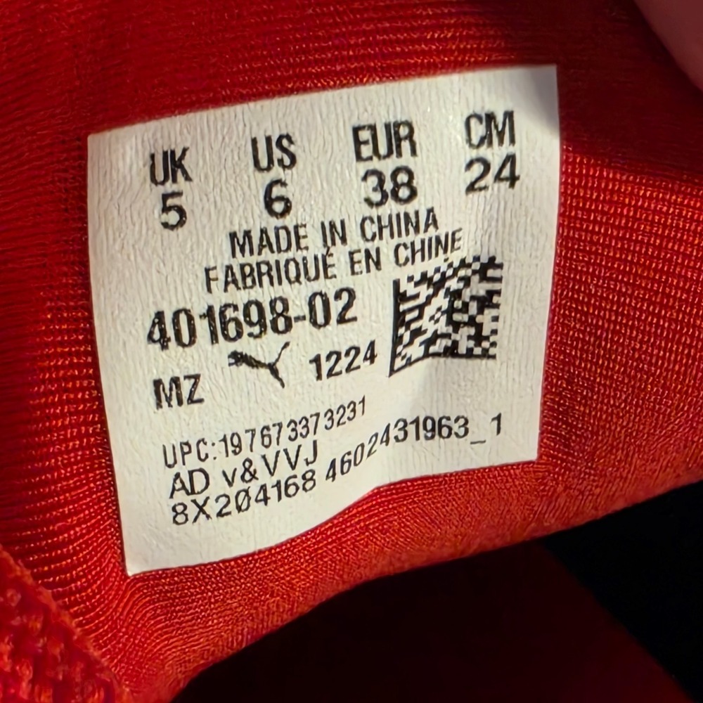 New Jr Size 6Y / UK 5 / EU 38 / Puma Speedcat Jr. Red White Woman 7.5 – 8 - Picture 8 of 10